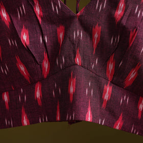 Pochampally ikat cotton readymade blouse 07 - handcrafted