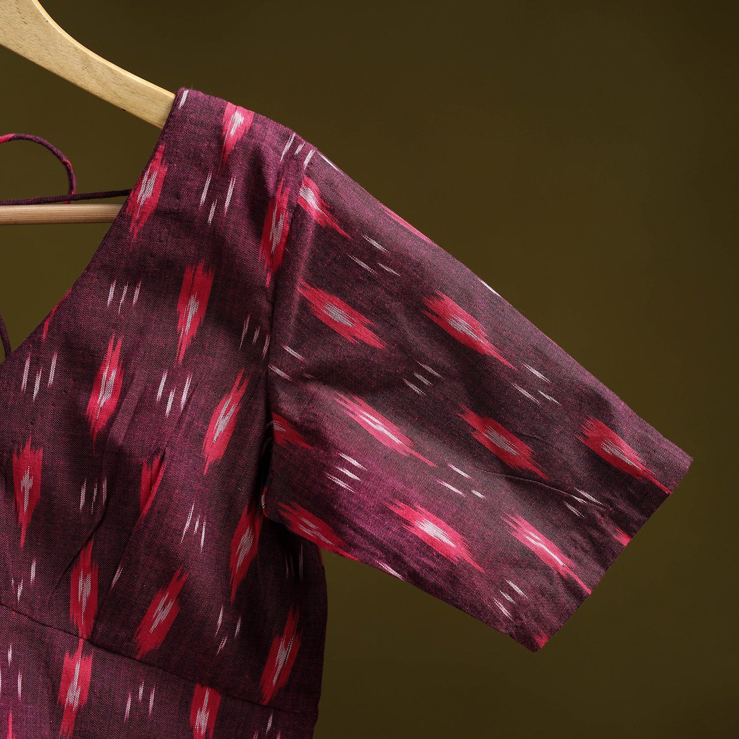 Pochampally ikat cotton readymade blouse 07 - handcrafted