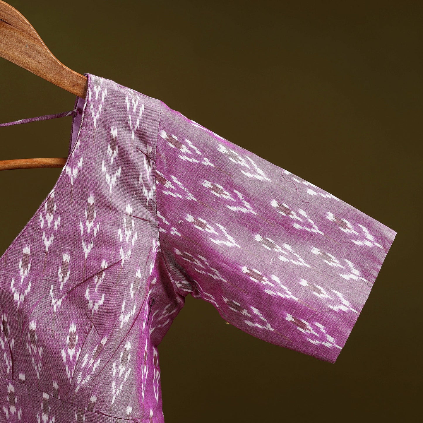 Pochampally ikat cotton readymade blouse 08 - handcrafted