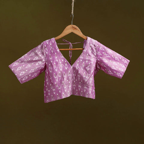 Pochampally ikat cotton readymade blouse 08 - handcrafted