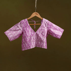 Pochampally ikat cotton readymade blouse 08 - handcrafted