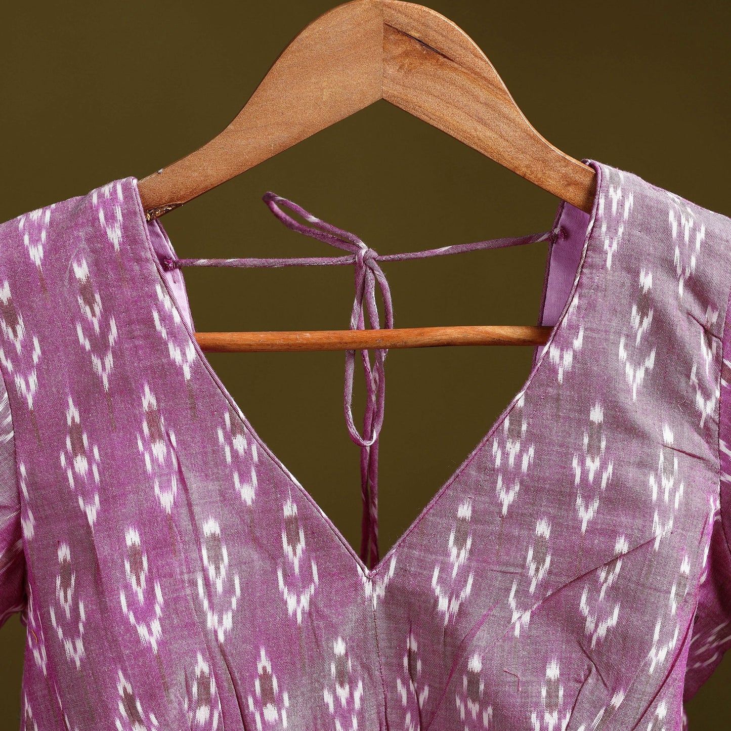 Pochampally ikat cotton readymade blouse 08 - handcrafted