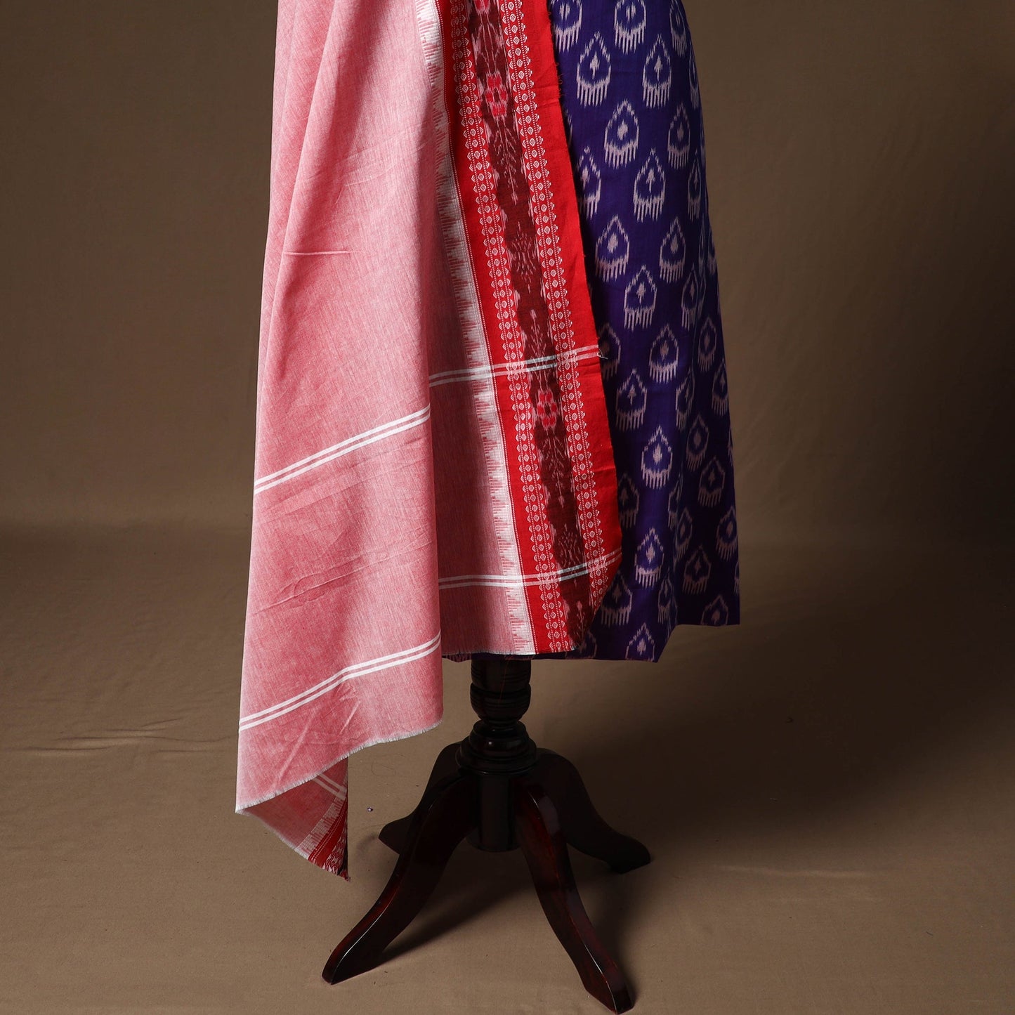 Pochampally ikat mercerised cotton 2pc unstitched dress