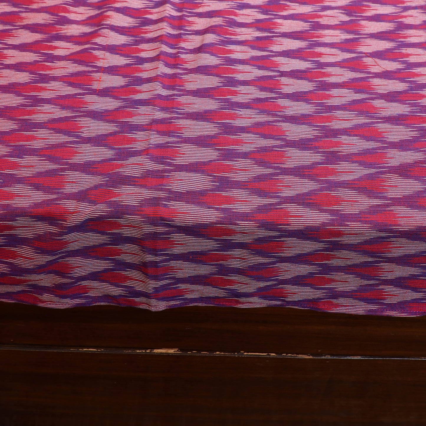 Purple - pochampally ikat with sanganeri patch cotton