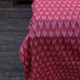 Purple - pochampally ikat with sanganeri patch cotton