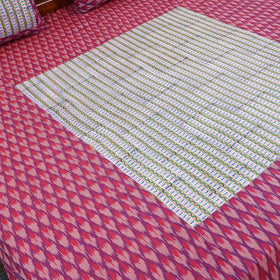 Purple - pochampally ikat with sanganeri patch cotton