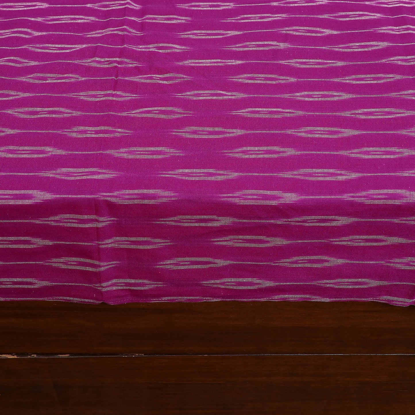 Purple Pochampally Ikat with Sanganeri Patch Cotton Bedsheet Set