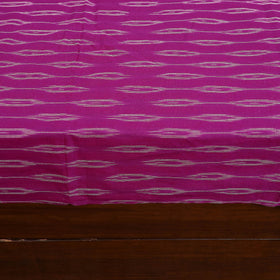 Purple Pochampally Ikat with Sanganeri Patch Cotton Bedsheet Set