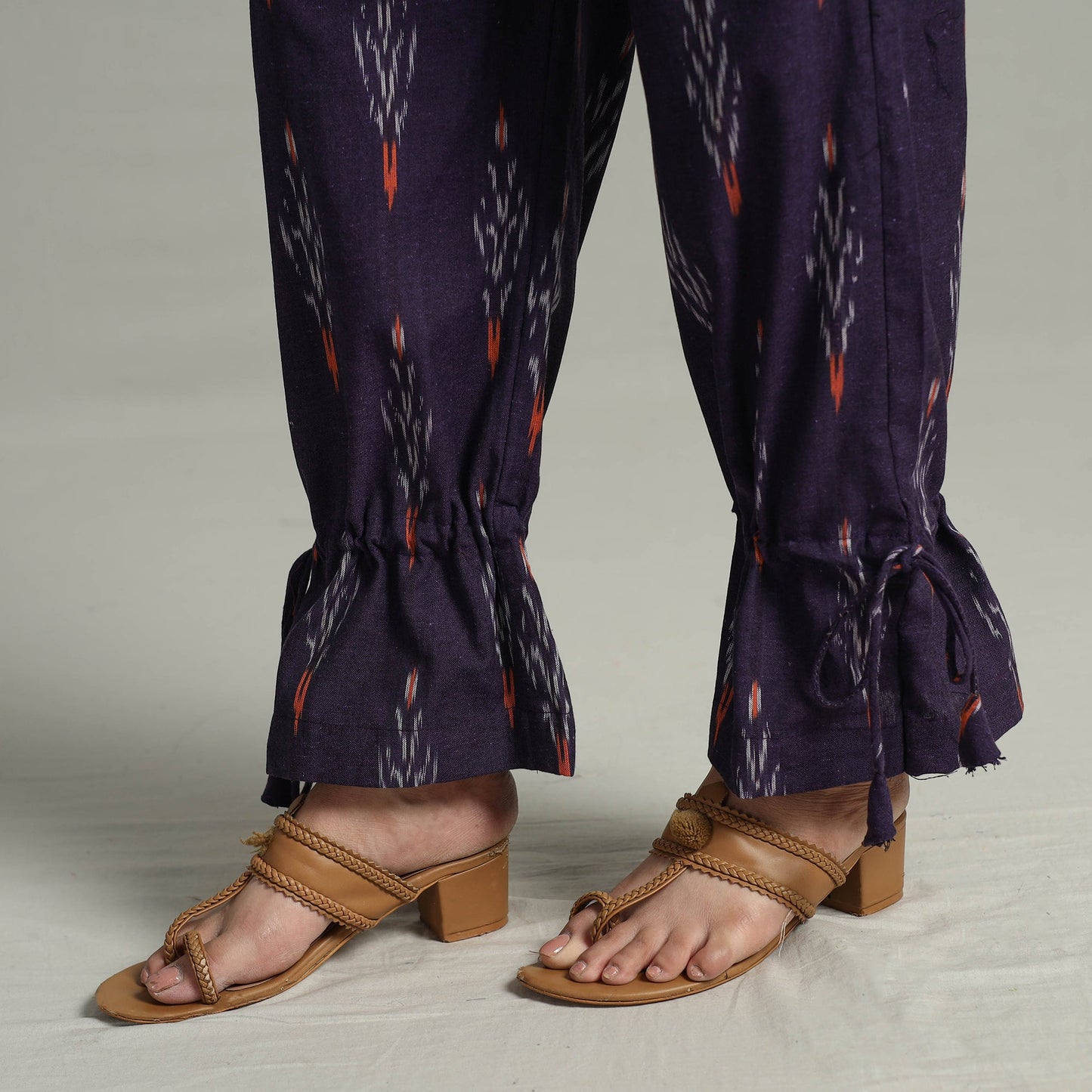 Buy Pochampally Ikat Weave Cotton Elasticated Pant 11 Online at iTokri.com