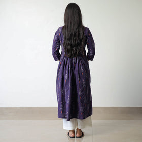 Buy Pochampally Ikat Weave Cotton A-Line Kurta 09 Online at iTokri.Com