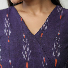 Buy Pochampally Ikat Weave Cotton A-Line Kurta 09 Online at iTokri.Com