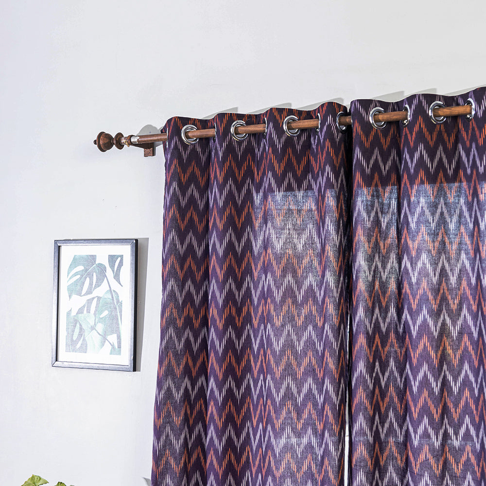 Buy Pochampally Ikat Weave Pure Cotton Fabric Door Curtain Online at iTokri.com