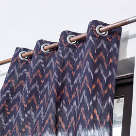 Pochampally ikat weave pure cotton fabric window curtain (5