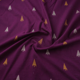 Purple Prewashed Cotton Jacquard Fabric
