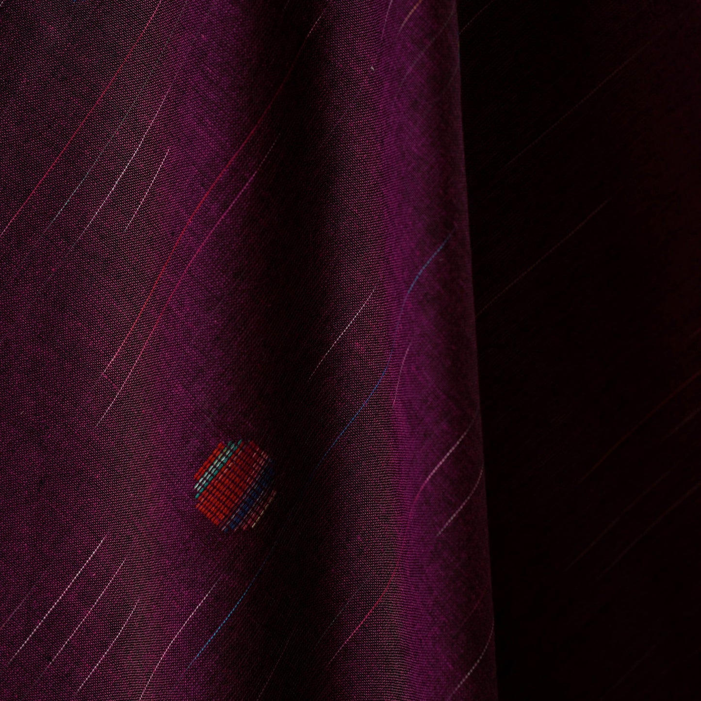 Purple - prewashed cotton jacquard fabric 08 - handcrafted