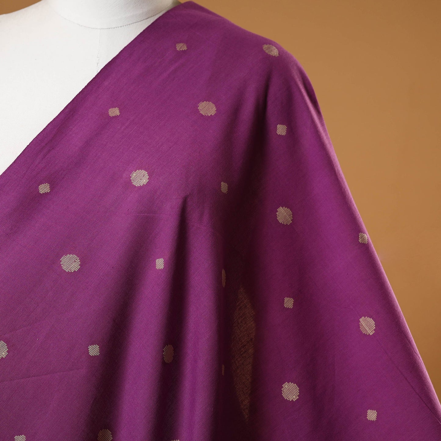 Purple - prewashed cotton jacquard weave fabric 36