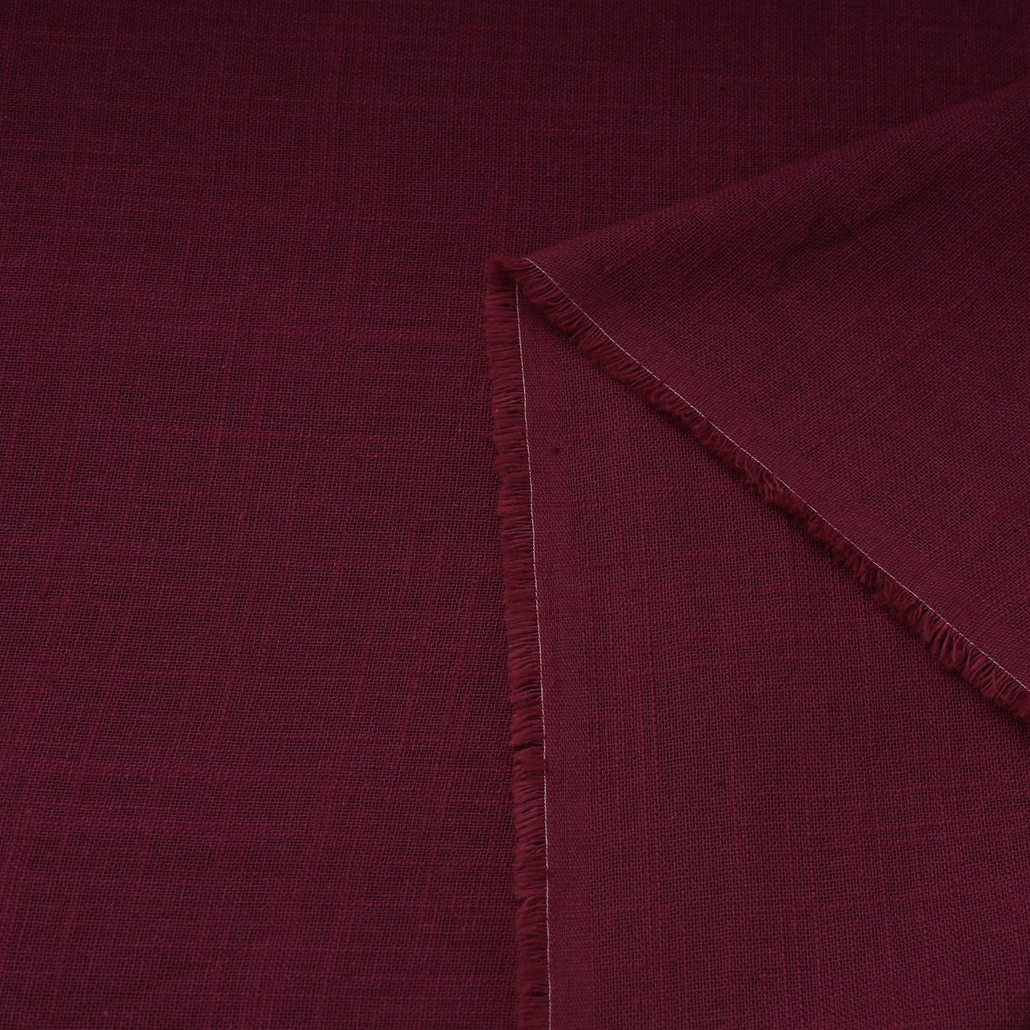 Purple Prewashed Slub Cotton Plain Fabric
