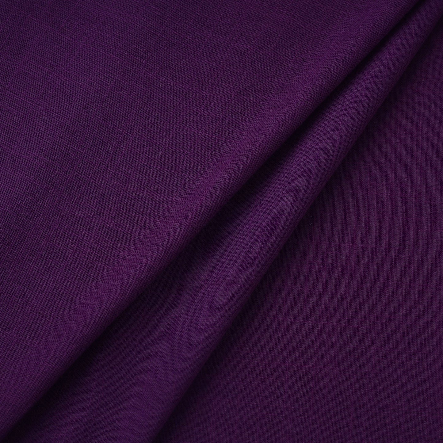 Purple - prewashed slub cotton plain fabric 12 - handcrafted
