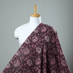  Purple Block Printed Cotton Jahota Fabric