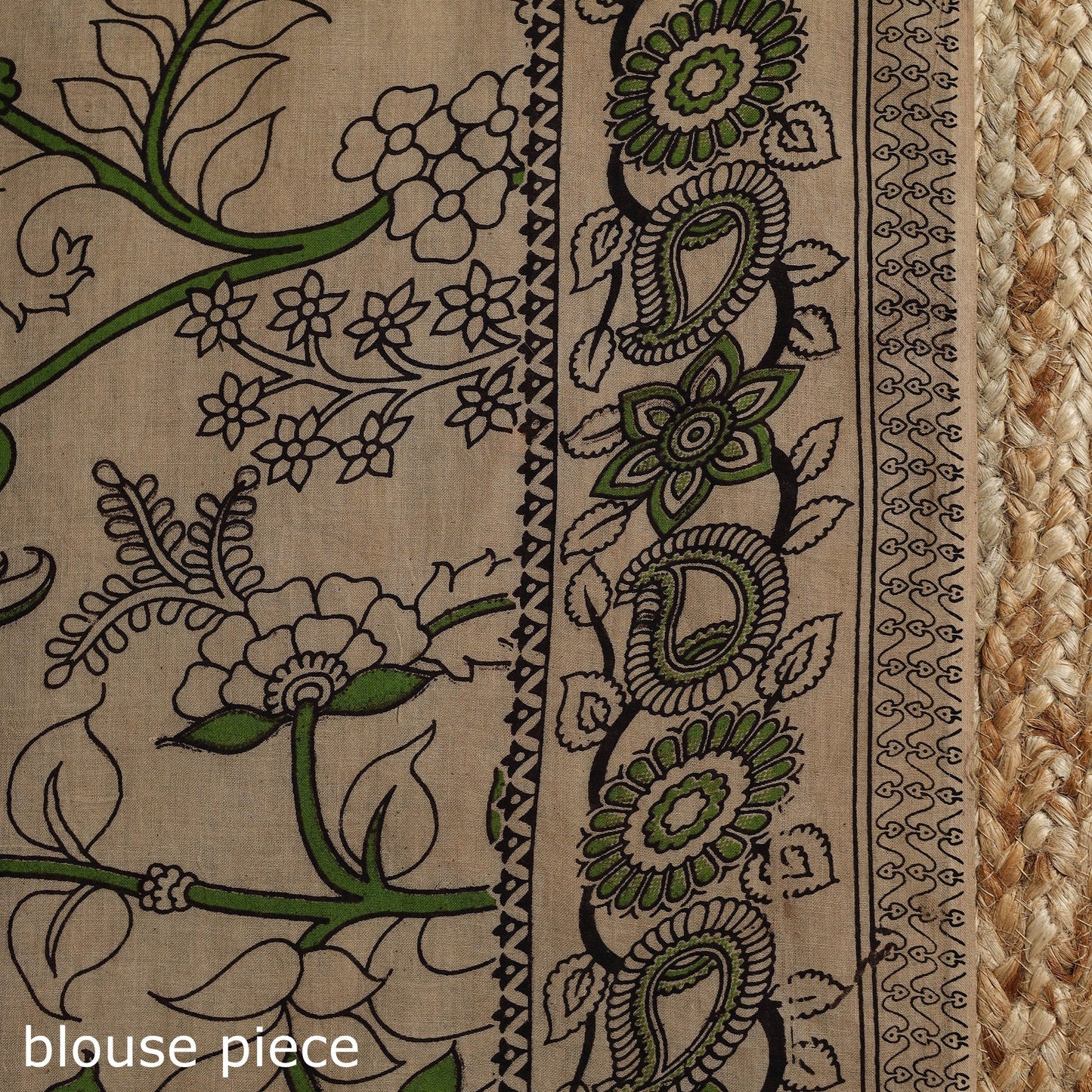 Printed cotton kalamkari saree 12 - handcrafted