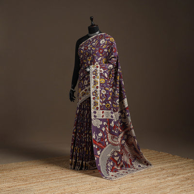 Printed cotton kalamkari saree 26 - handcrafted