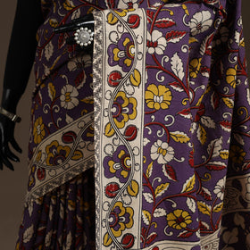 Printed cotton kalamkari saree 26 - handcrafted