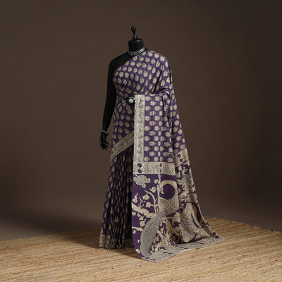 Printed cotton kalamkari saree 33 - handcrafted