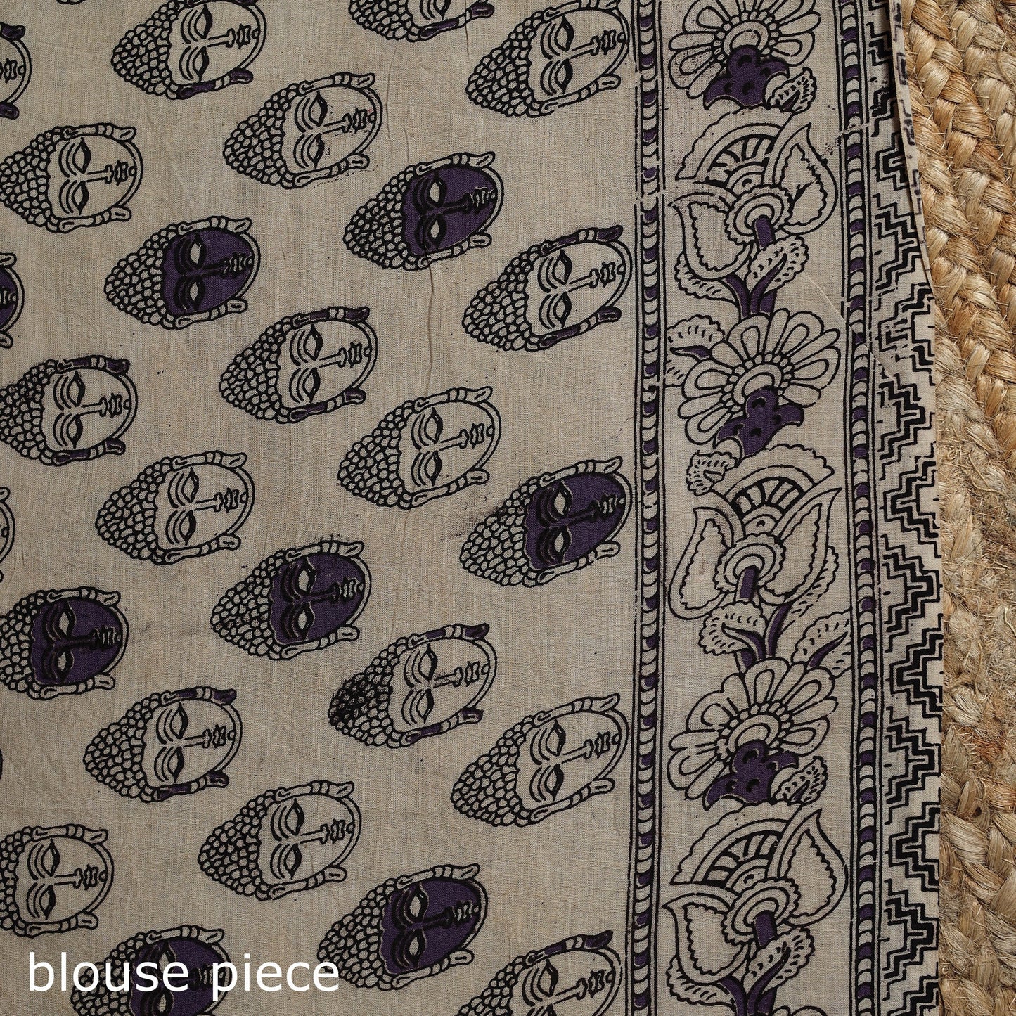 Printed cotton kalamkari saree 33 - handcrafted