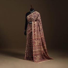 Purple - printed cotton nellore kalamkari saree 10