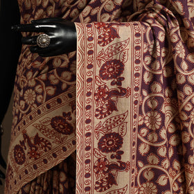 Purple - printed cotton nellore kalamkari saree 10