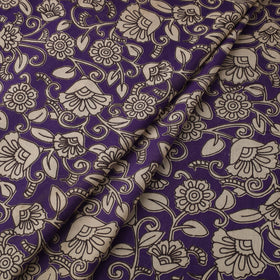 Purple Printed Kalamkari Cotton Fabric