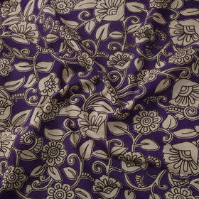 Purple Printed Kalamkari Cotton Fabric