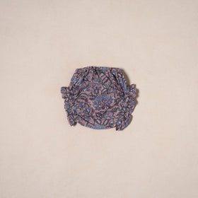 Purple - pure cotton baby girls floral top & shorts (6-12