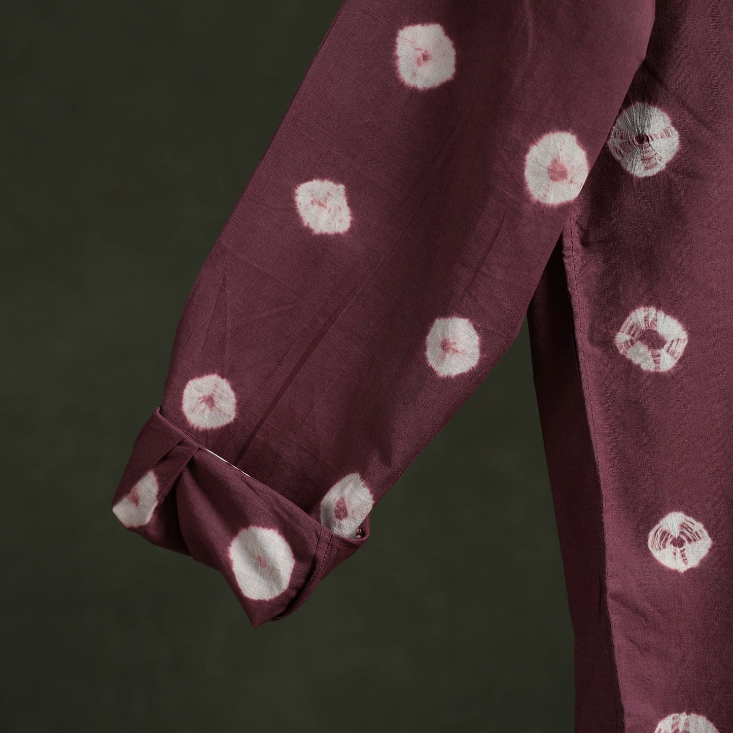Purple & white - pure cotton full sleeve tie-dye men