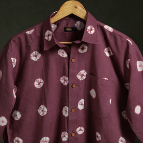 Purple & white - pure cotton full sleeve tie-dye men