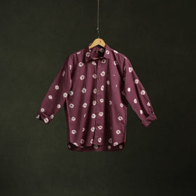 Purple & white - pure cotton full sleeve tie-dye men