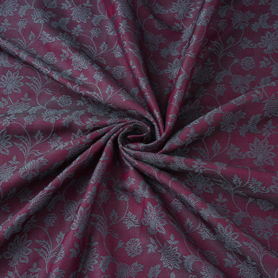 Pure handwoven silk cotton jacquard weave banarasi fabric