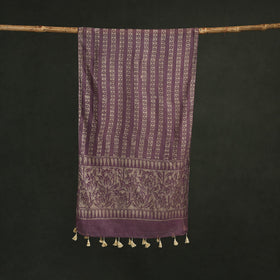 Pure mul cotton kutch hand block batik print stole