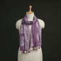 Pure mul cotton kutch hand block batik print stole