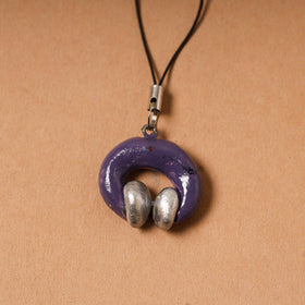 Purple - quirklets handpainted clay headphone bag charm