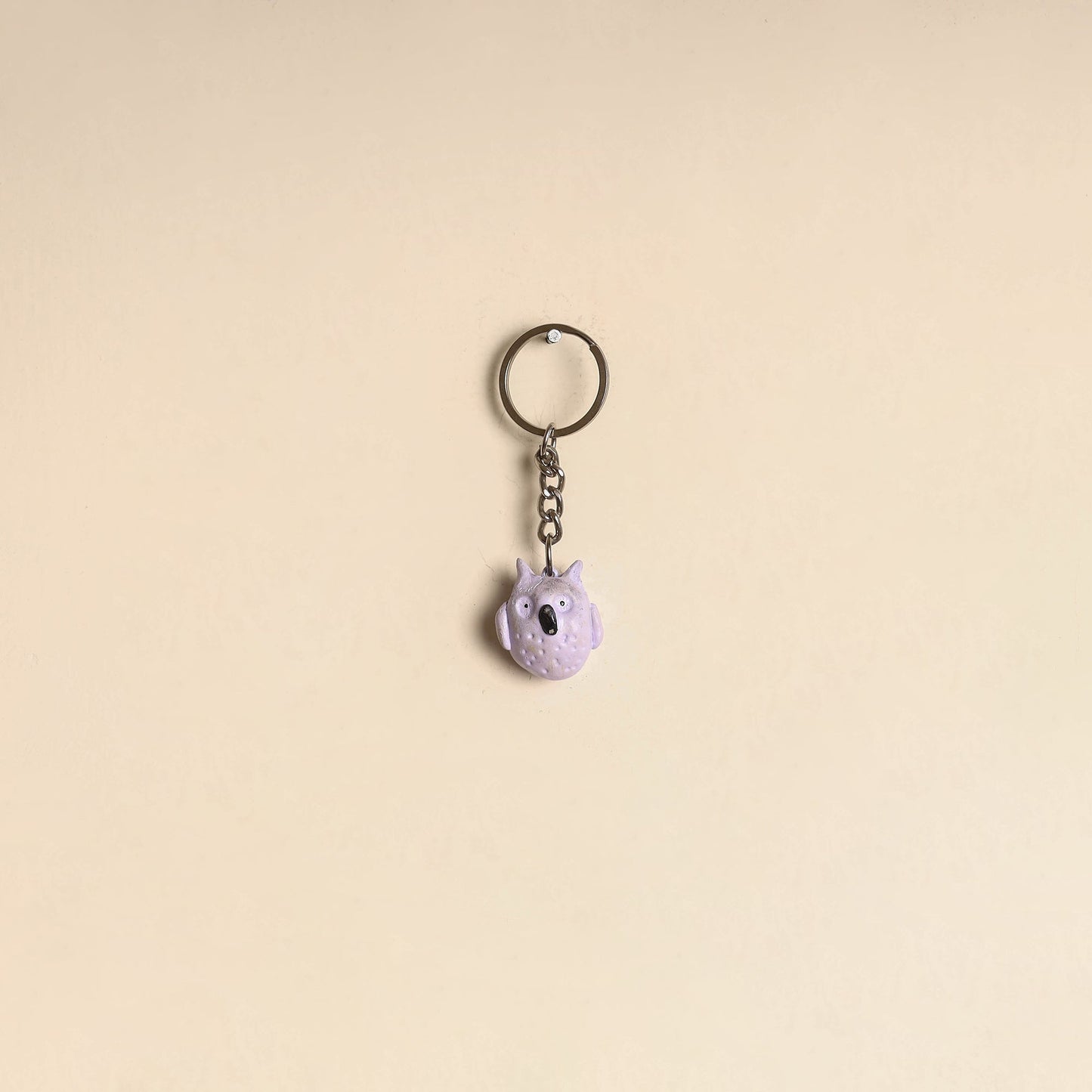 Purple - quirklets handpainted clay owl keychain 12