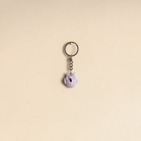 Purple - quirklets handpainted clay owl keychain 12