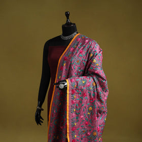 Ranihati chapa work chanderi silk hand embroidery dupatta