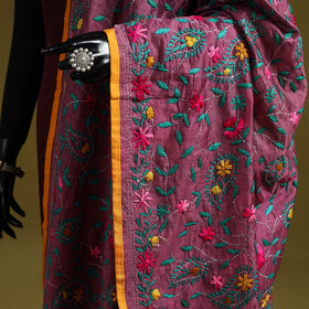 Ranihati chapa work chanderi silk hand embroidery dupatta