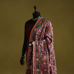 Ranihati chapa work chanderi silk hand embroidery dupatta