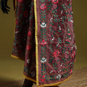 Ranihati chapa work chanderi silk hand embroidery dupatta