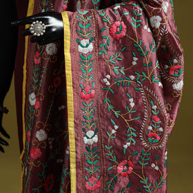 Ranihati chapa work chanderi silk hand embroidery dupatta