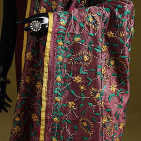 Ranihati chapa work chanderi silk hand embroidery dupatta