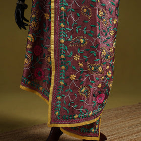 Ranihati chapa work chanderi silk hand embroidery dupatta