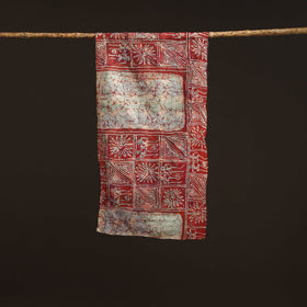 Reversible silk bengal hand kantha stitch stole 110